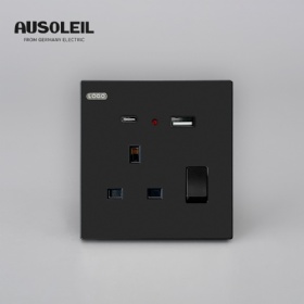 A10032 13A 1 gang switch +multifunction socket+USB