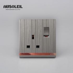 A30023 13A 1 gang switch +socket w/neon single pole