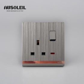 A30025 13A 1 gang switch +socket w/neon double pole