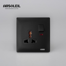 A63021 1 gang switch +multifunction socket w/neon