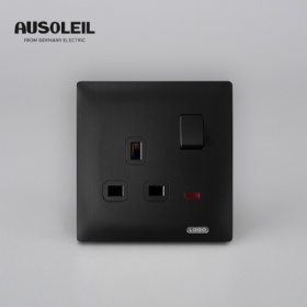 A623025 13A 1 gang switch +socket w/neon double pole
