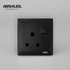 A63028 15A 1 gang switch+ socket w/neon